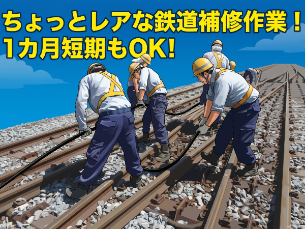 「山形人材」 【日勤:鉄道ケーブル引き】★補助作業だから未経験の方も大歓迎! ★面接後、7/30~勤務スタート! 長期的&継続的にお仕事があり!同じ現場で勤務できますよ♪