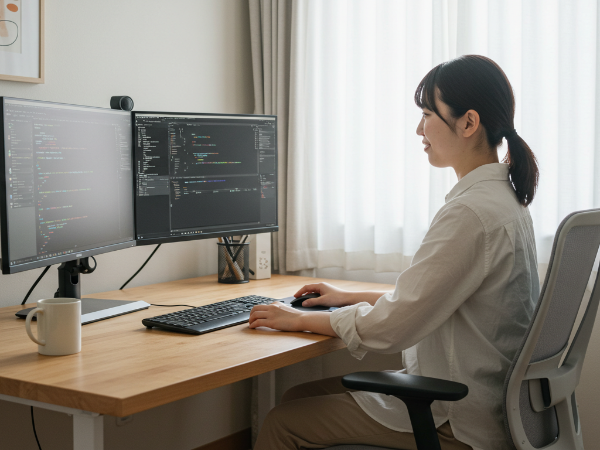 リモート勤務をしている先輩もいます