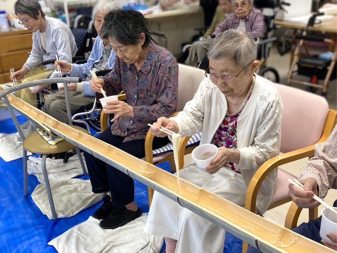 【ナチュラル高槻安満】流しそうめん大会