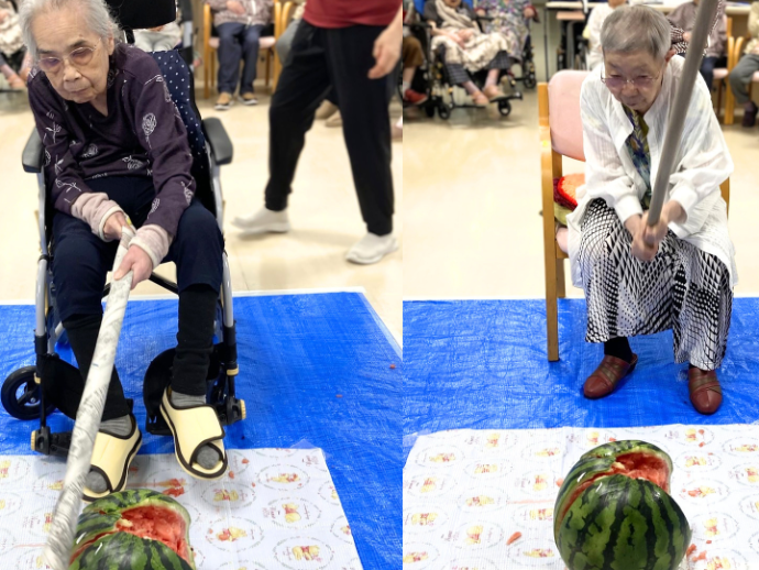 【ナチュラル高槻安満】スイカ割り大会🍉