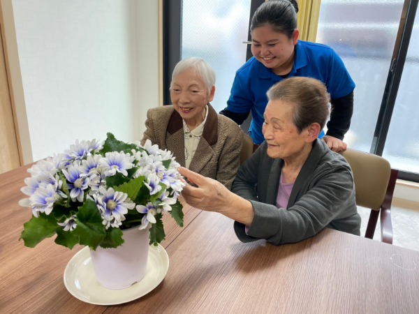 利用者様との交流が仕事のやりがいです