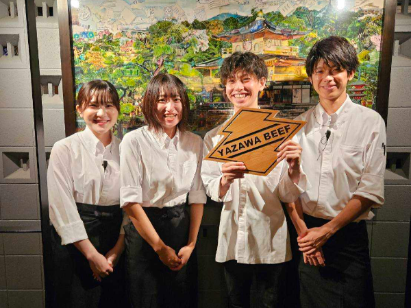 【正社員】海外にも店舗展開有！☆ホール業務／焼肉矢澤 京都店☆未経験OK！／20代・30代活躍中☆