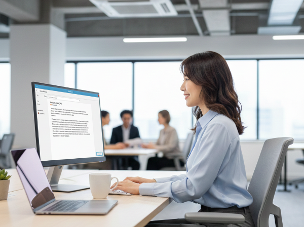 内勤スタッフです。
メール等でお客様に案内をしています