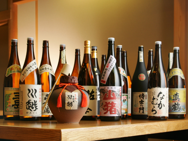 料理だけではなく、日本酒や焼酎の
品揃えにも自信あり！