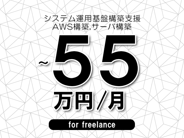 【45～55万円／フリーランス】＜AWS構築,サーバ構築/システム運用基盤構築支援＞◆完全週休2日制　◆年間休日120日以上　◆出張費用別途支給