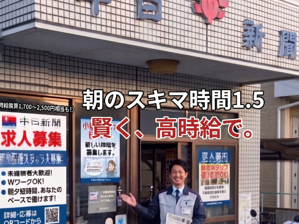 早朝ルート配送スタッフ(新聞配達)