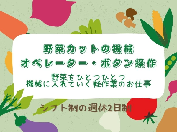 未経験歓迎！お休みの希望を出しやすい！野菜のカット作業