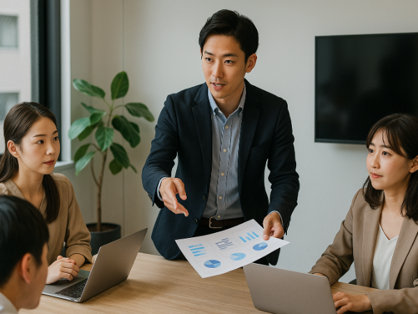 資料作成とチーム統括を担うリーダー