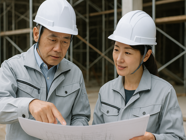 建築物の改修工事を管理する施工管理職