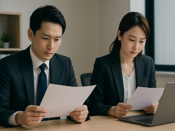 ローン手続き業務に携わる金融事務スタッフ