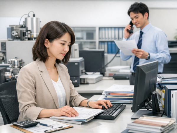 研究用装置を扱う営業事務募集