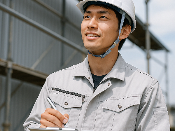 金属屋根施工の建築施工管理スタッフ