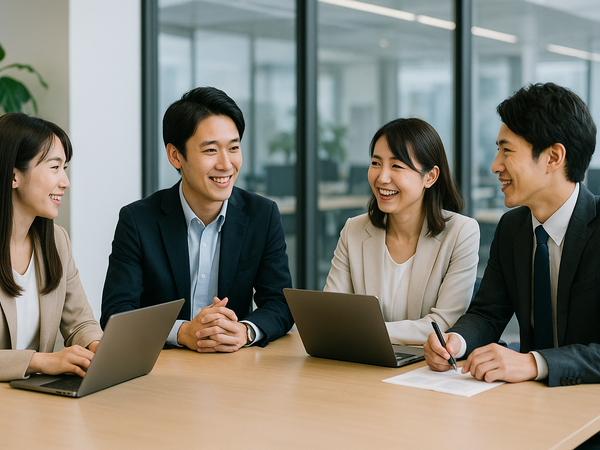 自社システムを提案する法人営業職