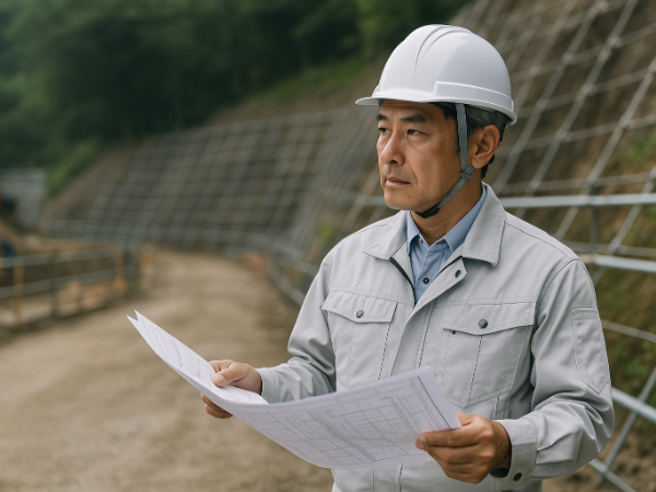法面工事を中心とした土木施工管理職