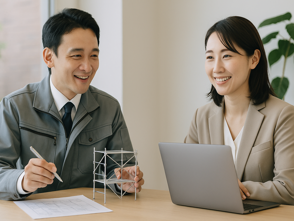 仮設足場資材の営業職として顧客対応