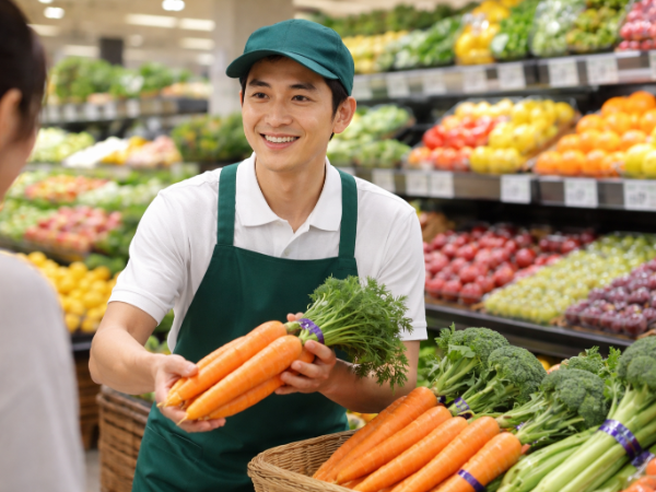スーパーマーケットの総合販売職