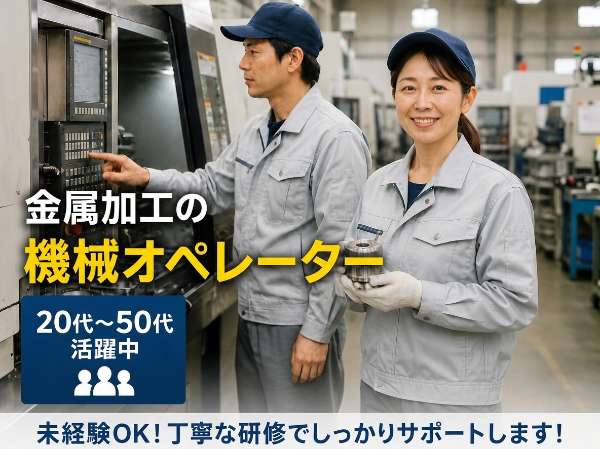 【時給1,750円】金属加工の機械オペレーター