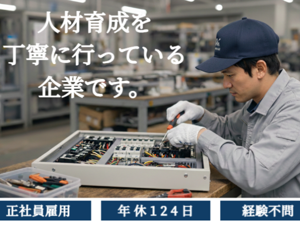 ≪大手グループ企業で長く働ける≫配電盤等の製造・組立てJIA