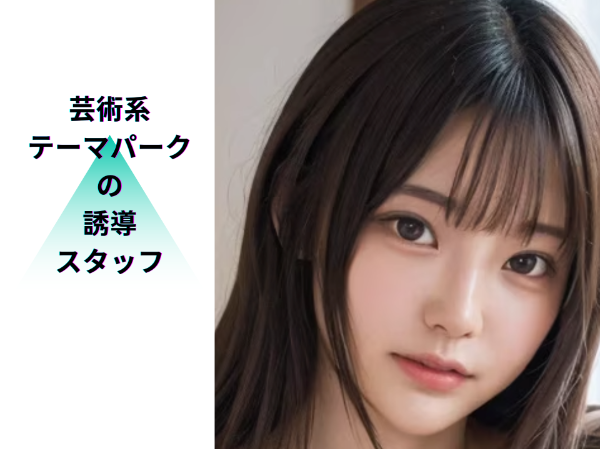 芸術系テーマパークの誘導スタッフ