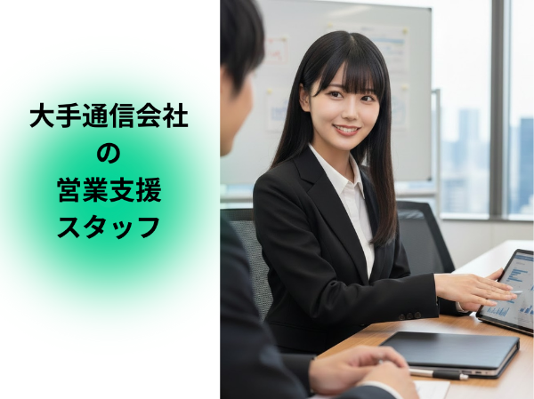 大手通信会社の営業支援スタッフ