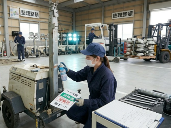 投光器（照明機器）の軽整備・メンテナンスおよびフォークリフトでの運搬業務