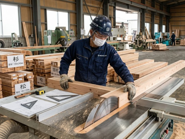 一般住宅に使用される各種木材の切断や加工を含む製造業務時給1500円以上/未経験歓迎/土日祝休み/ルーティンワークで安定/シニア世代も活躍中!
