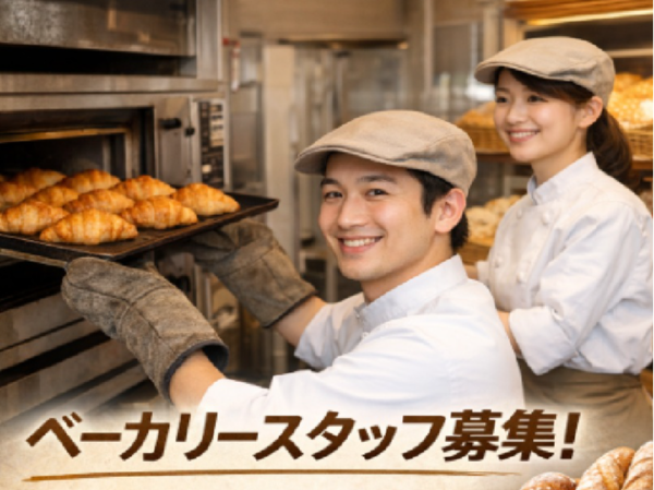 ベーカリー専門店のパン製造・販売｜経験者歓迎｜東京都｜年収350万〜600万円｜賞与年2回