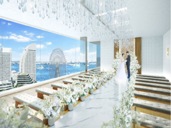 【正社員｜サービススタッフ募集】＼月9休＆年間休日120日★有休100％推奨！／◆昇給・賞与年2回◆福利厚生充実◆子育て支援制度多数◆みなとみらい上空にうかぶラグジュアリー空間★記憶に残るウエディングを一緒に創り上げましょう！