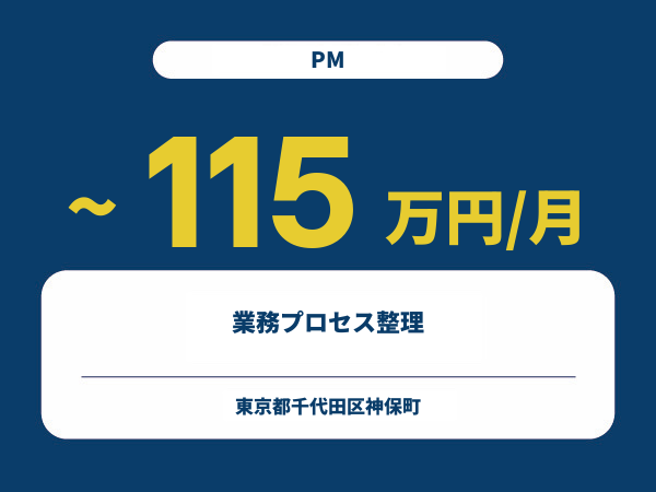 ★【~115万円/フリーランス】≪PM≫業務プロセス整理※30～50代活躍中!!