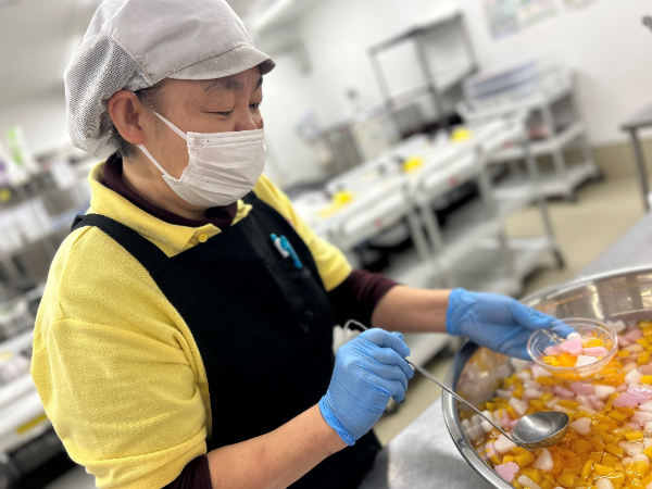 ご利用者様に美味しい食事を毎日提供して
います