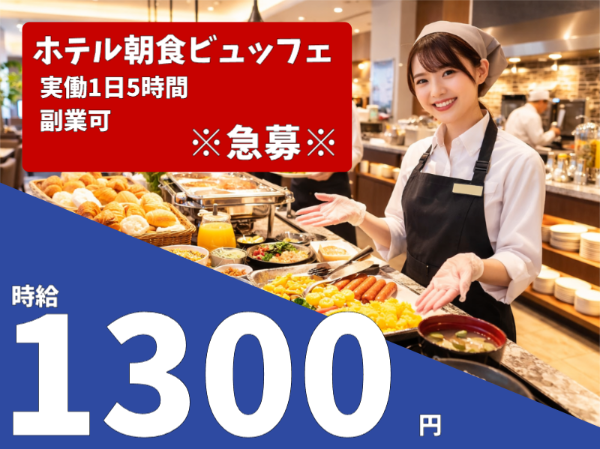 ホテル朝食ビュッフェのホールスタッフ(ID0501716)